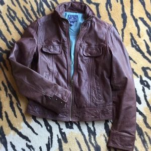Lucky Brand Leather Jkt Size S